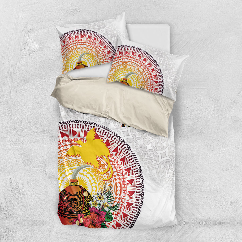 Hapi De Bilong Indipendens Papua New Guinea Bedding Set PNG Lime Pot