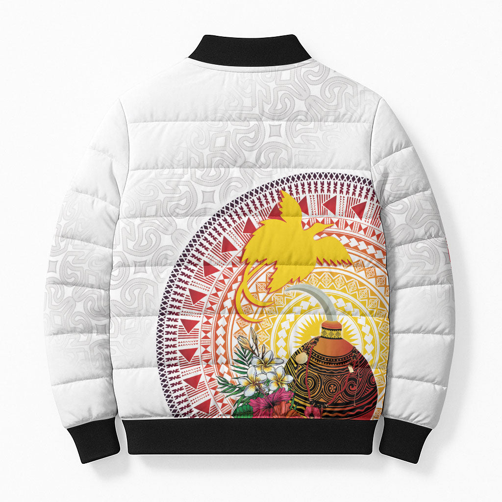 Hapi De Bilong Indipendens Papua New Guinea Bomber Puffer Jacket PNG Lime Pot