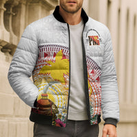Hapi De Bilong Indipendens Papua New Guinea Bomber Puffer Jacket PNG Lime Pot