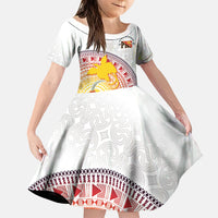 Hapi De Bilong Indipendens Papua New Guinea Family Matching Summer Maxi Dress and Hawaiian Shirt PNG Lime Pot