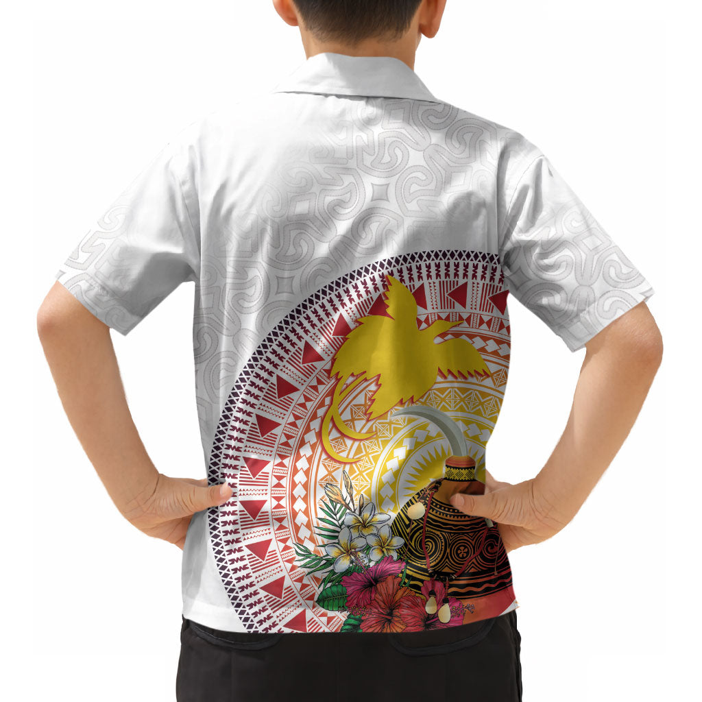 Hapi De Bilong Indipendens Papua New Guinea Kid Hawaiian Shirt PNG Lime Pot LT7 - Polynesian Pride