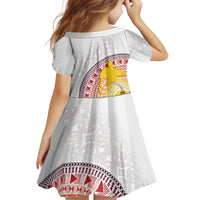 Hapi De Bilong Indipendens Papua New Guinea Kid Short Sleeve Dress PNG Lime Pot