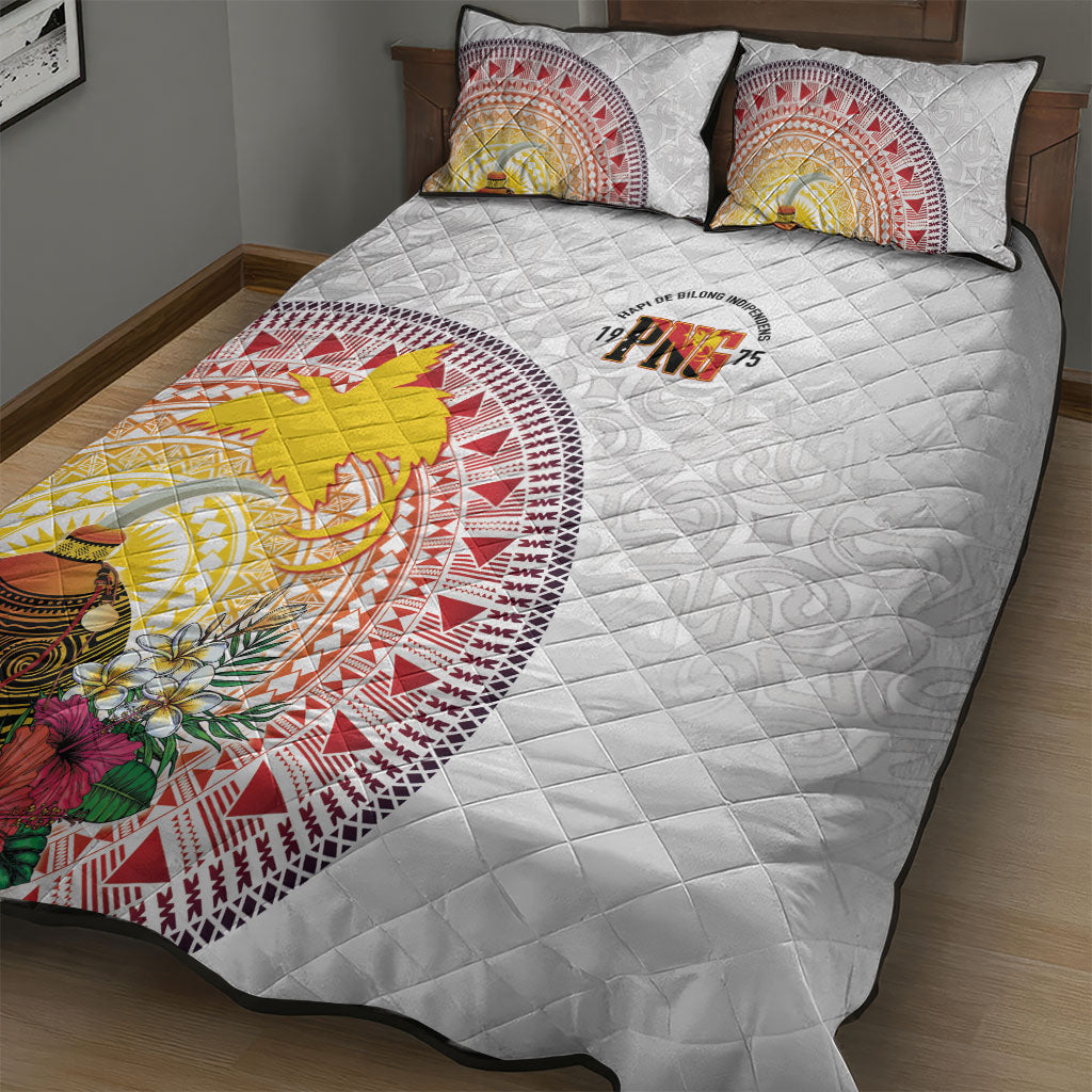 Hapi De Bilong Indipendens Papua New Guinea Quilt Bed Set PNG Lime Pot