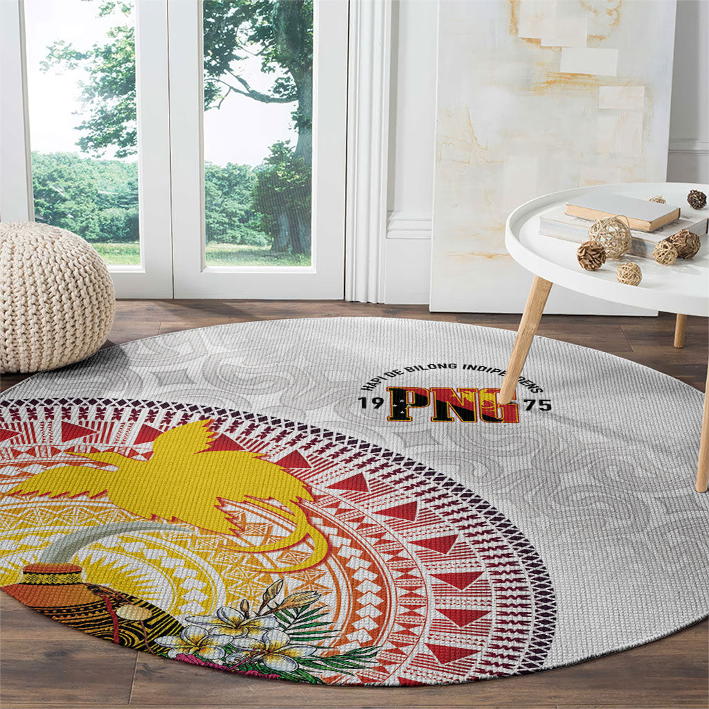 Hapi De Bilong Indipendens Papua New Guinea Round Carpet PNG Lime Pot