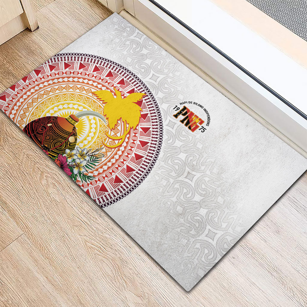 Hapi De Bilong Indipendens Papua New Guinea Rubber Doormat PNG Lime Pot