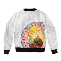 Hapi De Bilong Indipendens Papua New Guinea Sleeve Zip Bomber Jacket PNG Lime Pot