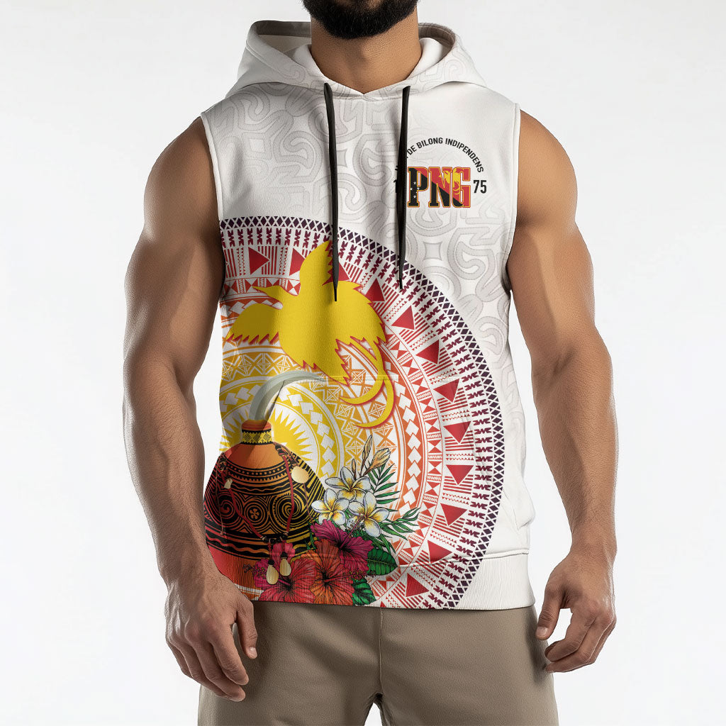 Hapi De Bilong Indipendens Papua New Guinea Sleeveless Hoodie PNG Lime Pot