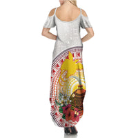 Hapi De Bilong Indipendens Papua New Guinea Summer Maxi Dress PNG Lime Pot