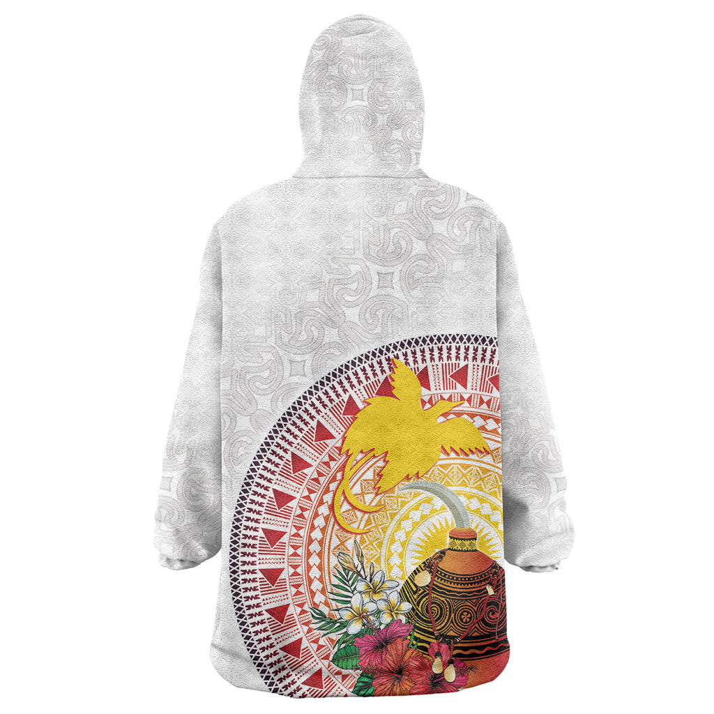 Hapi De Bilong Indipendens Papua New Guinea Wearable Blanket Hoodie PNG Lime Pot