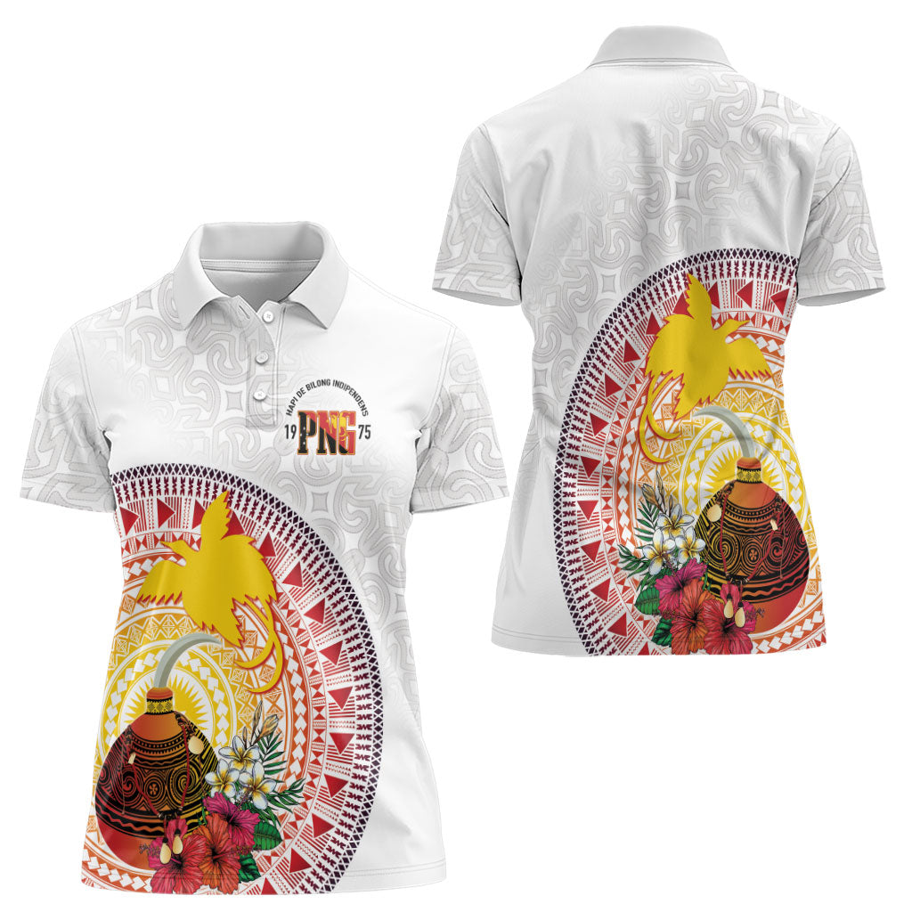 Hapi De Bilong Indipendens Papua New Guinea Women Polo Shirt PNG Lime Pot