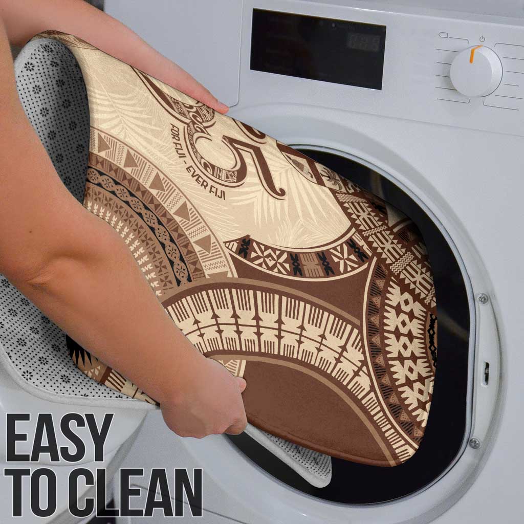 Bula Fiji Day 55th Anniversary Masi Tapa Bathroom Set Emerald Jubilee - Beige - Polynesian Pride