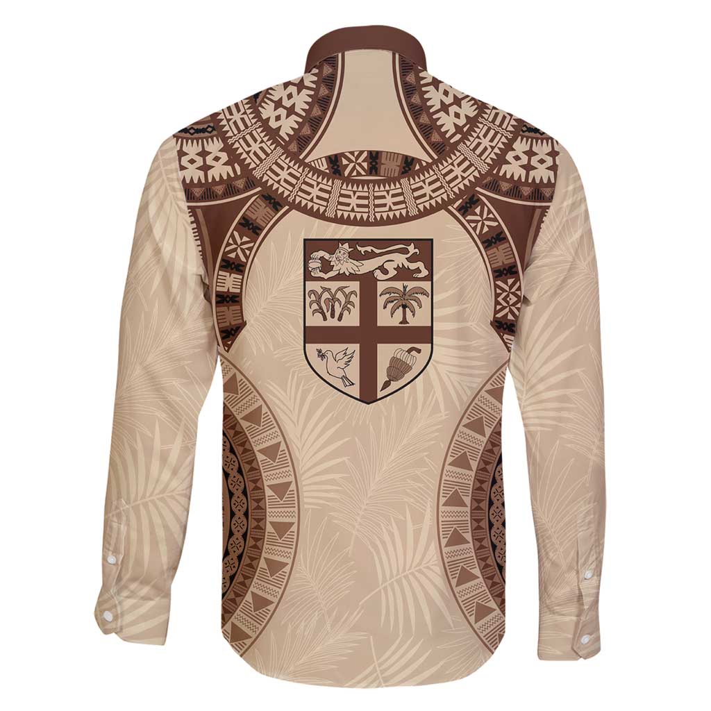 Bula Fiji Day 55th Anniversary Masi Tapa Family Matching Puletasi and Hawaiian Shirt Emerald Jubilee - Beige - Polynesian Pride