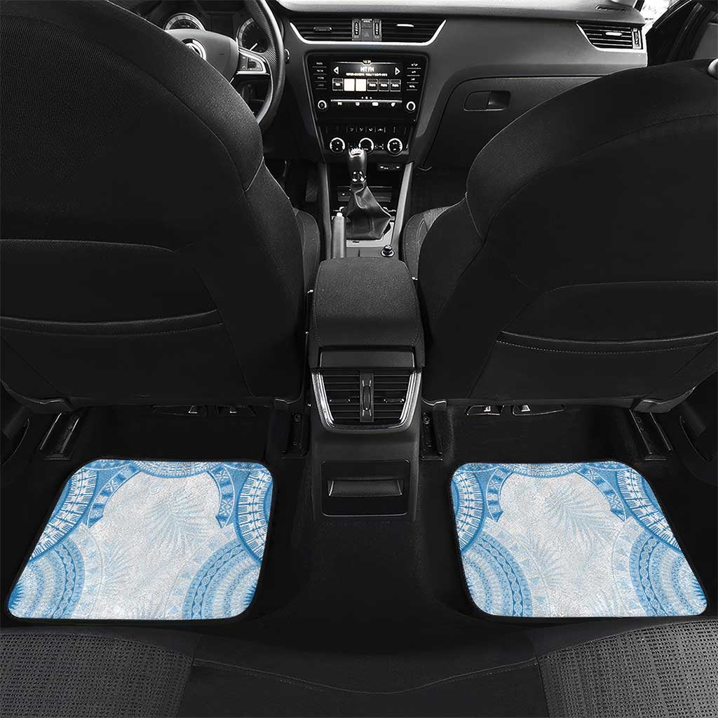 Bula Fiji Day 55th Anniversary Masi Tapa Car Mats Emerald Jubilee - Turquoise - Polynesian Pride