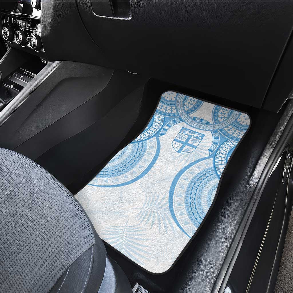 Bula Fiji Day 55th Anniversary Masi Tapa Car Mats Emerald Jubilee - Turquoise - Polynesian Pride