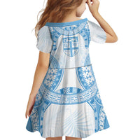 Bula Fiji Day 55th Anniversary Masi Tapa Family Matching Puletasi and Hawaiian Shirt Emerald Jubilee - Turquoise - Polynesian Pride