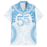 Bula Fiji Day 55th Anniversary Masi Tapa Hawaiian Shirt Emerald Jubilee - Turquoise - Polynesian Pride