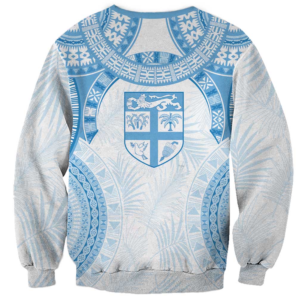 Bula Fiji Day 55th Anniversary Masi Tapa Sweatshirt Emerald Jubilee - Turquoise - Polynesian Pride