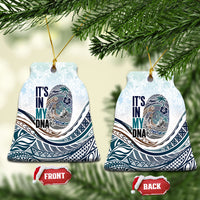 Pasifika It's In My DNA Ceramic Ornament Islands Pride LT7 Bell Flake White - Polynesian Pride