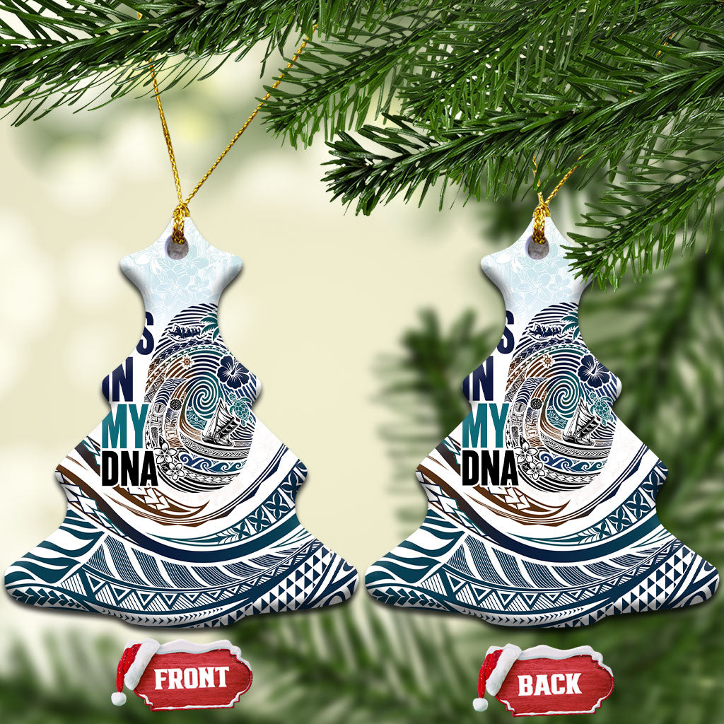 Pasifika It's In My DNA Ceramic Ornament Islands Pride LT7 Christmas Tree White - Polynesian Pride