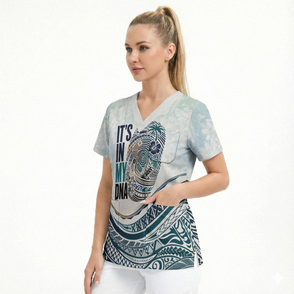 Pasifika It's In My DNA Scrub Top Islands Pride LT7 - Polynesian Pride