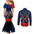 Anzac Day Aussie Mix Maori In Memories Couples Matching Mermaid Dress and Long Sleeve Button Shirt LT7 - Polynesian Pride