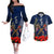 Anzac Day Aussie Mix Maori In Memories Couples Matching Off The Shoulder Long Sleeve Dress and Hawaiian Shirt LT7 Blue - Polynesian Pride