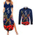 Anzac Day Aussie Mix Maori In Memories Couples Matching Summer Maxi Dress and Long Sleeve Button Shirt LT7 Blue - Polynesian Pride