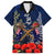 Anzac Day Aussie Mix Maori In Memories Family Matching Off Shoulder Maxi Dress and Hawaiian Shirt LT7 Dad's Shirt - Short Sleeve Blue - Polynesian Pride