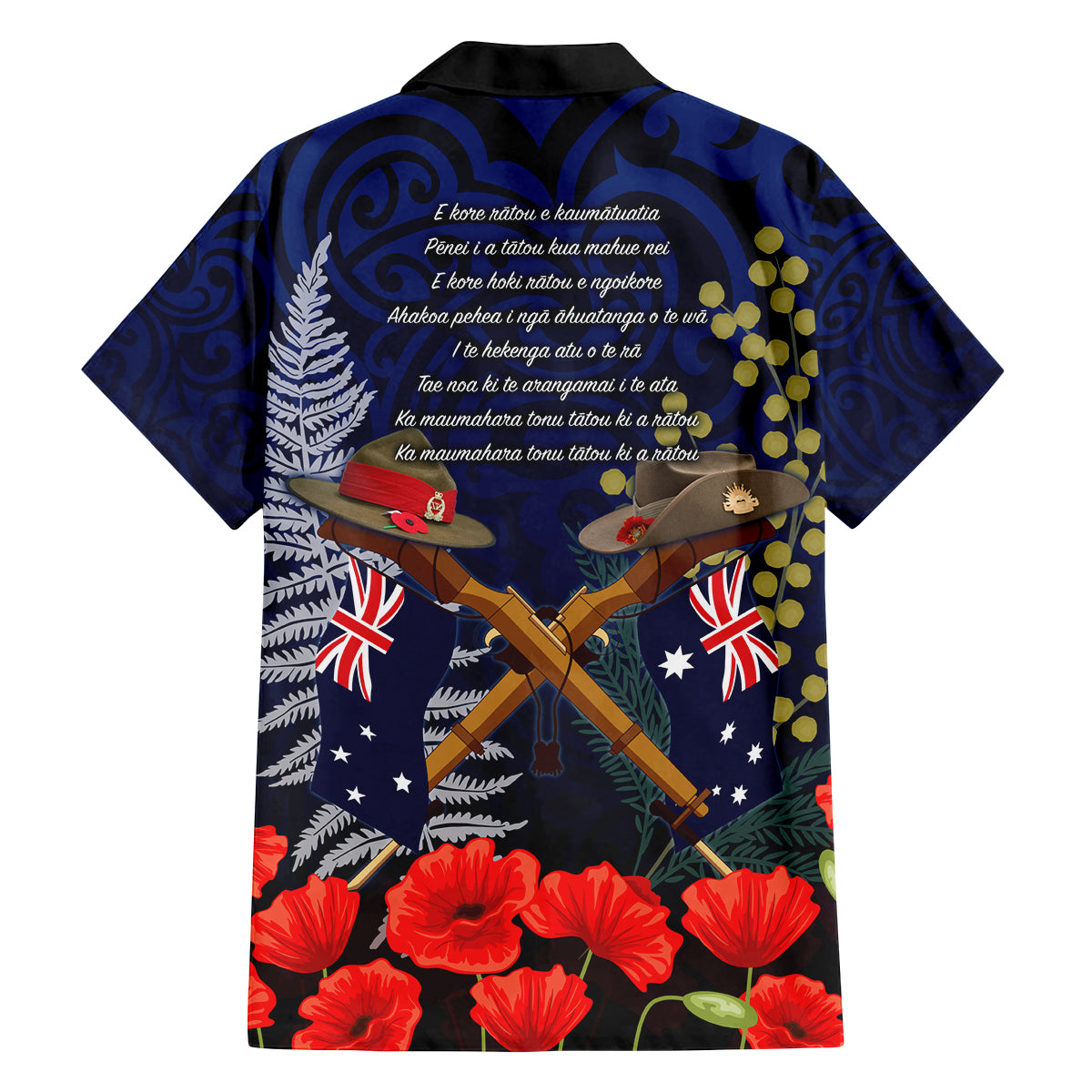 Anzac Day Aussie Mix Maori In Memories Family Matching Off Shoulder Short Dress and Hawaiian Shirt LT7 - Polynesian Pride