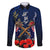 Anzac Day Aussie Mix Maori In Memories Family Matching Off Shoulder Short Dress and Hawaiian Shirt LT7 Dad's Shirt - Long Sleeve Blue - Polynesian Pride