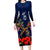 Anzac Day Aussie Mix Maori In Memories Long Sleeve Bodycon Dress LT7 Long Dress Blue - Polynesian Pride