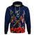 Anzac Day Aussie Mix Maori In Memories Zip Hoodie LT7 Pullover Hoodie Blue - Polynesian Pride