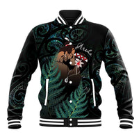 Maori Hongi Valentine Baseball Jacket Aroha Ahau Ki A Koe LT7 Unisex Emerald - Polynesian Pride
