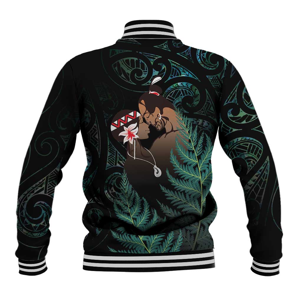 Maori Hongi Valentine Baseball Jacket Aroha Ahau Ki A Koe LT7 - Polynesian Pride