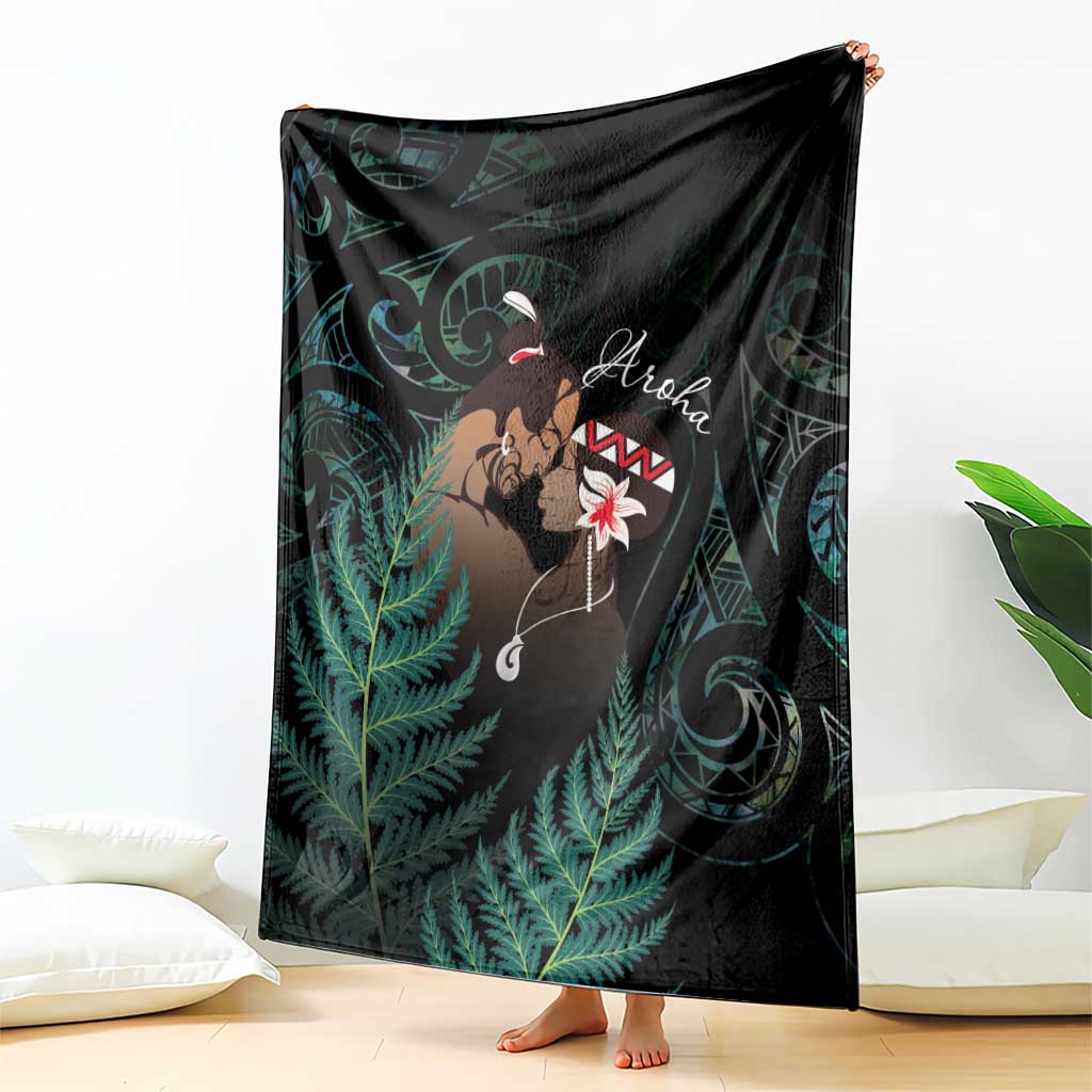Maori Hongi Valentine Blanket Aroha Ahau Ki A Koe LT7 - Polynesian Pride