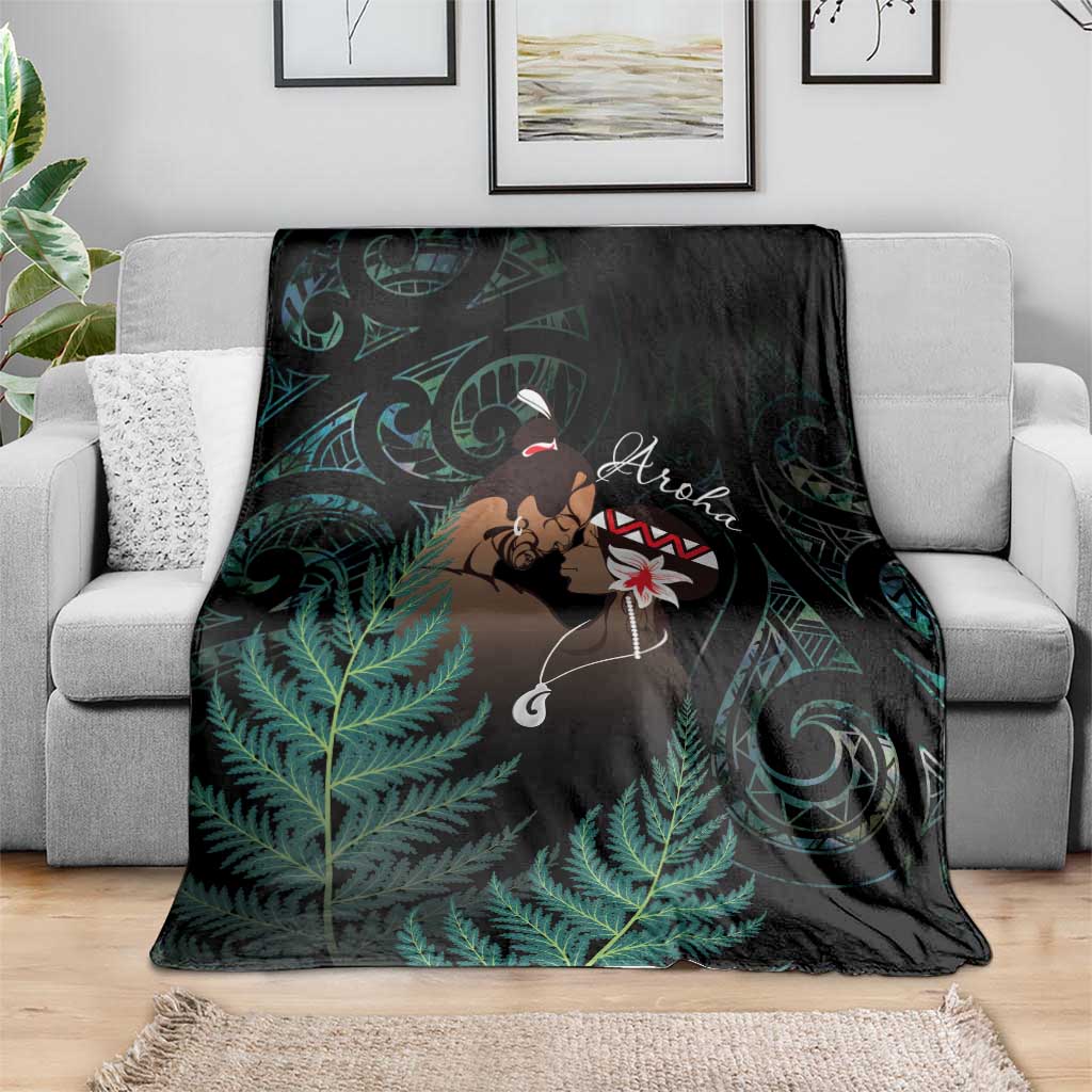 Maori Hongi Valentine Blanket Aroha Ahau Ki A Koe LT7 - Polynesian Pride