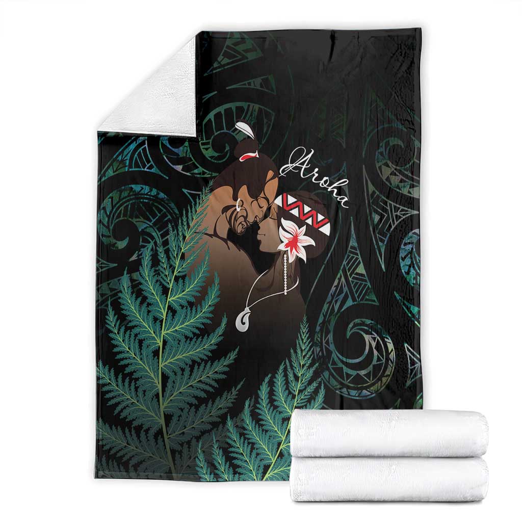 Maori Hongi Valentine Blanket Aroha Ahau Ki A Koe LT7 - Polynesian Pride