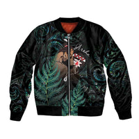 Maori Hongi Valentine Bomber Jacket Aroha Ahau Ki A Koe
