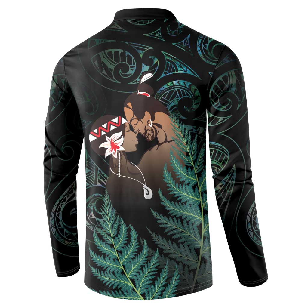 Maori Hongi Valentine Button Sweatshirt Aroha Ahau Ki A Koe LT7 - Polynesian Pride