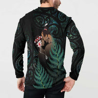 Maori Hongi Valentine Button Sweatshirt Aroha Ahau Ki A Koe LT7 - Polynesian Pride