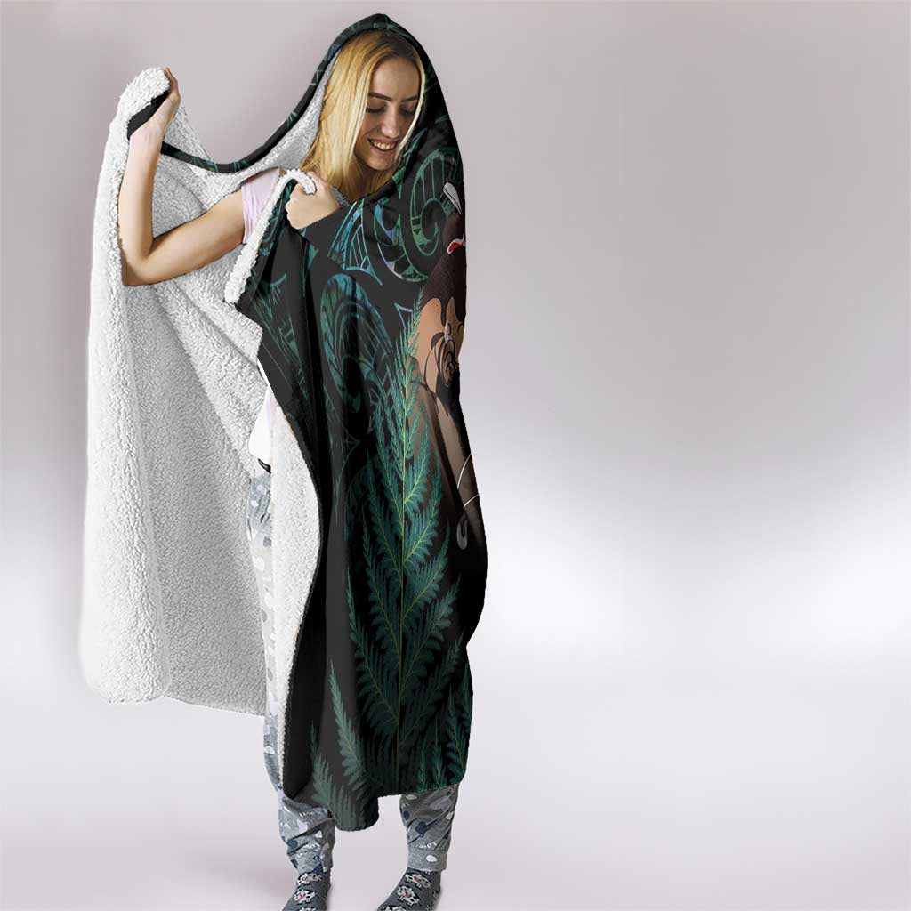 Maori Hongi Valentine Hooded Blanket Aroha Ahau Ki A Koe LT7 - Polynesian Pride