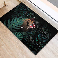 Maori Hongi Valentine Rubber Doormat Aroha Ahau Ki A Koe LT7 - Polynesian Pride