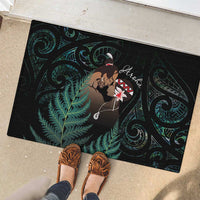 Maori Hongi Valentine Rubber Doormat Aroha Ahau Ki A Koe LT7 - Polynesian Pride