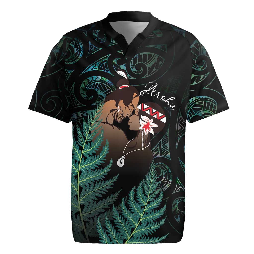 Maori Hongi Valentine Rugby Jersey Aroha Ahau Ki A Koe