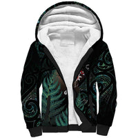 Maori Hongi Valentine Sherpa Hoodie Aroha Ahau Ki A Koe LT7 Unisex Emerald - Polynesian Pride