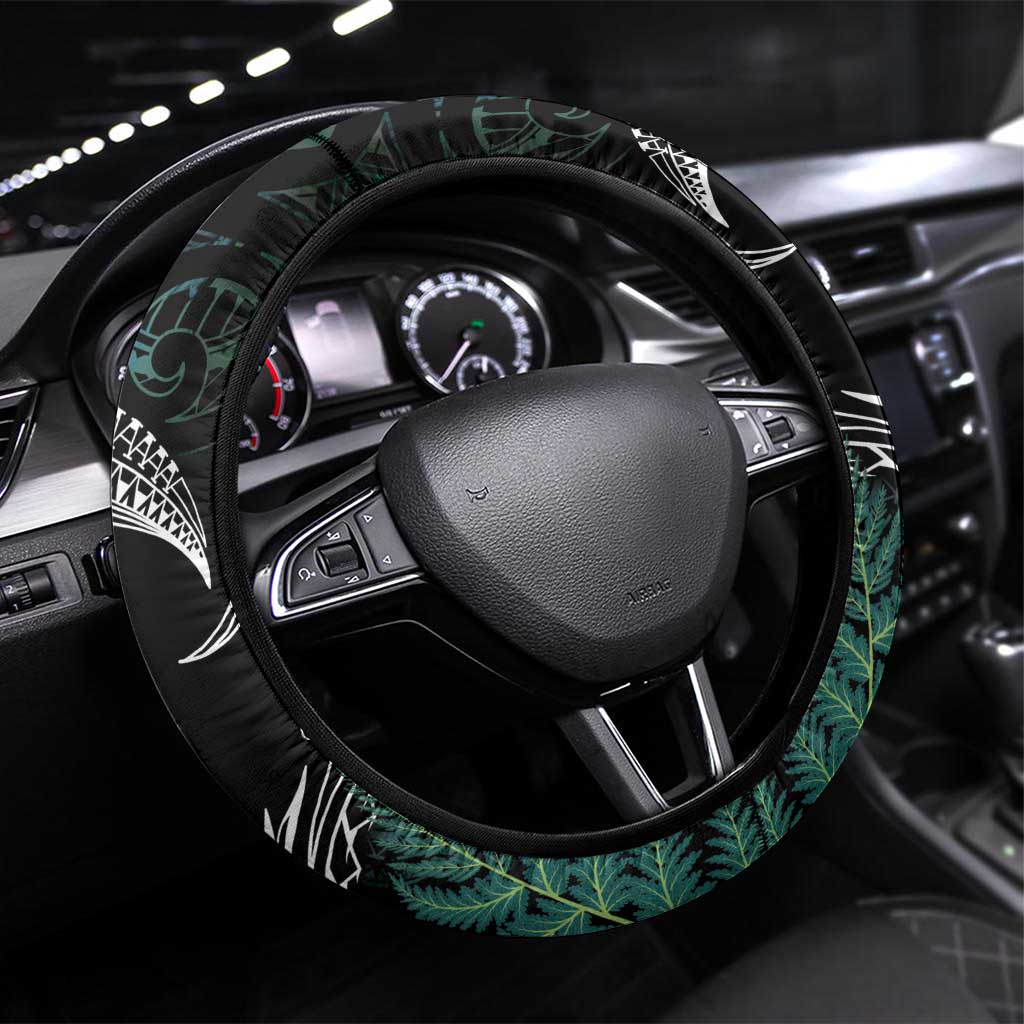 Maori Hongi Valentine Steering Wheel Cover Aroha Ahau Ki A Koe LT7 Universal Fit Emerald - Polynesian Pride