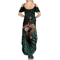Maori Hongi Valentine Summer Maxi Dress Aroha Ahau Ki A Koe LT7 - Polynesian Pride
