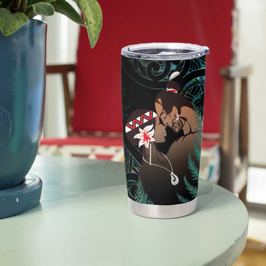 Maori Hongi Valentine Tumbler Cup Aroha Ahau Ki A Koe LT7 - Polynesian Pride