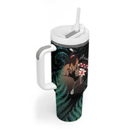 Maori Hongi Valentine Tumbler With Handle Aroha Ahau Ki A Koe LT7 - Polynesian Pride