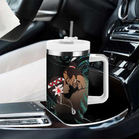 Maori Hongi Valentine Tumbler With Handle Aroha Ahau Ki A Koe LT7 - Polynesian Pride